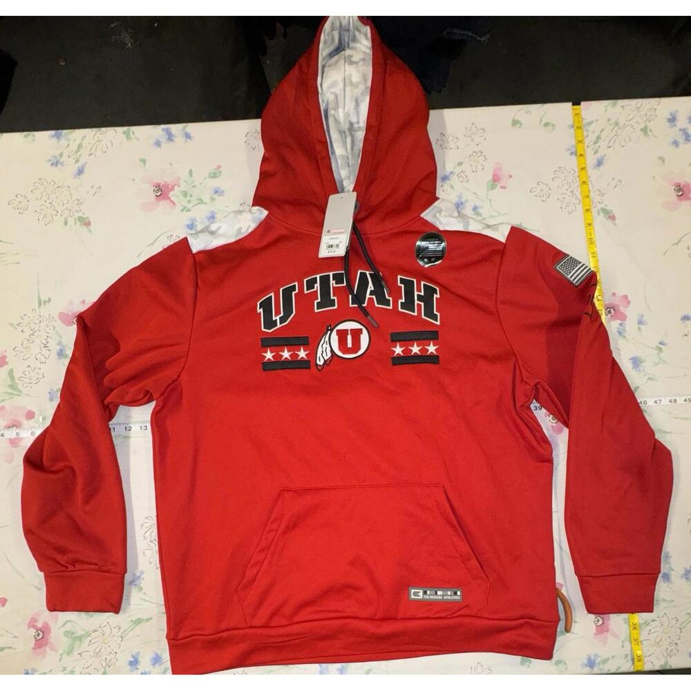 Utah Utes Hoodie Men's XXL Red Colosseum OHT Pullover NWT